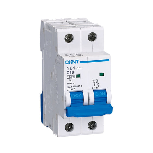 INTERRUPTOR TERMOMAGNETICO NB1  2X16A-10KA CHINT
