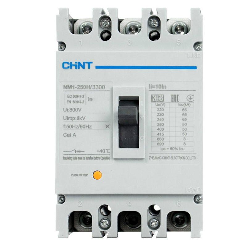 INTERRUPTOR DE FUERZA FIJO NM1-250H/3300 80A CHINT